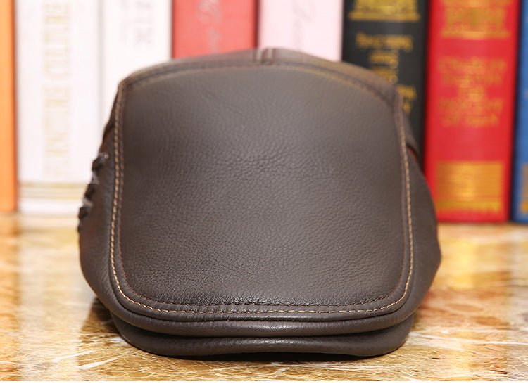 Men's Leather Cap Flat Cap - Urban Caps