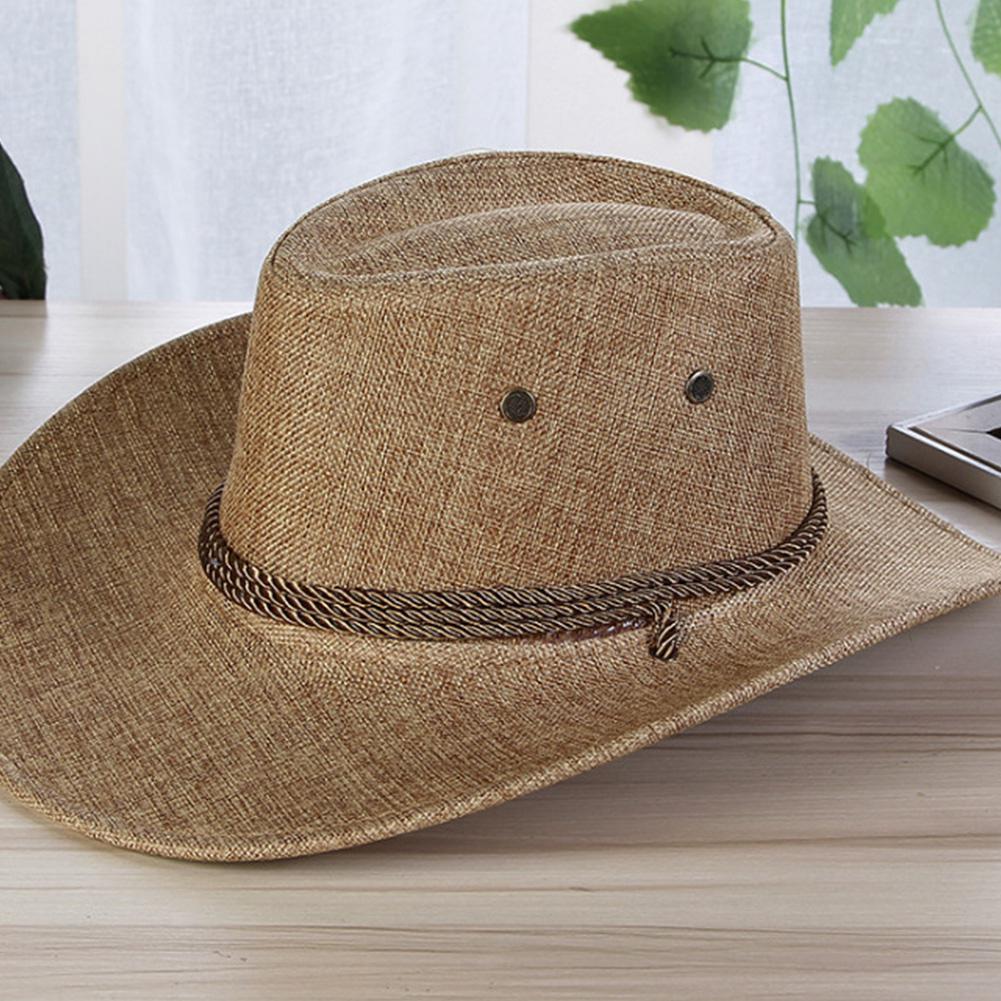 Men's linen Solid Color Cool Fedoras Hat - Urban Caps