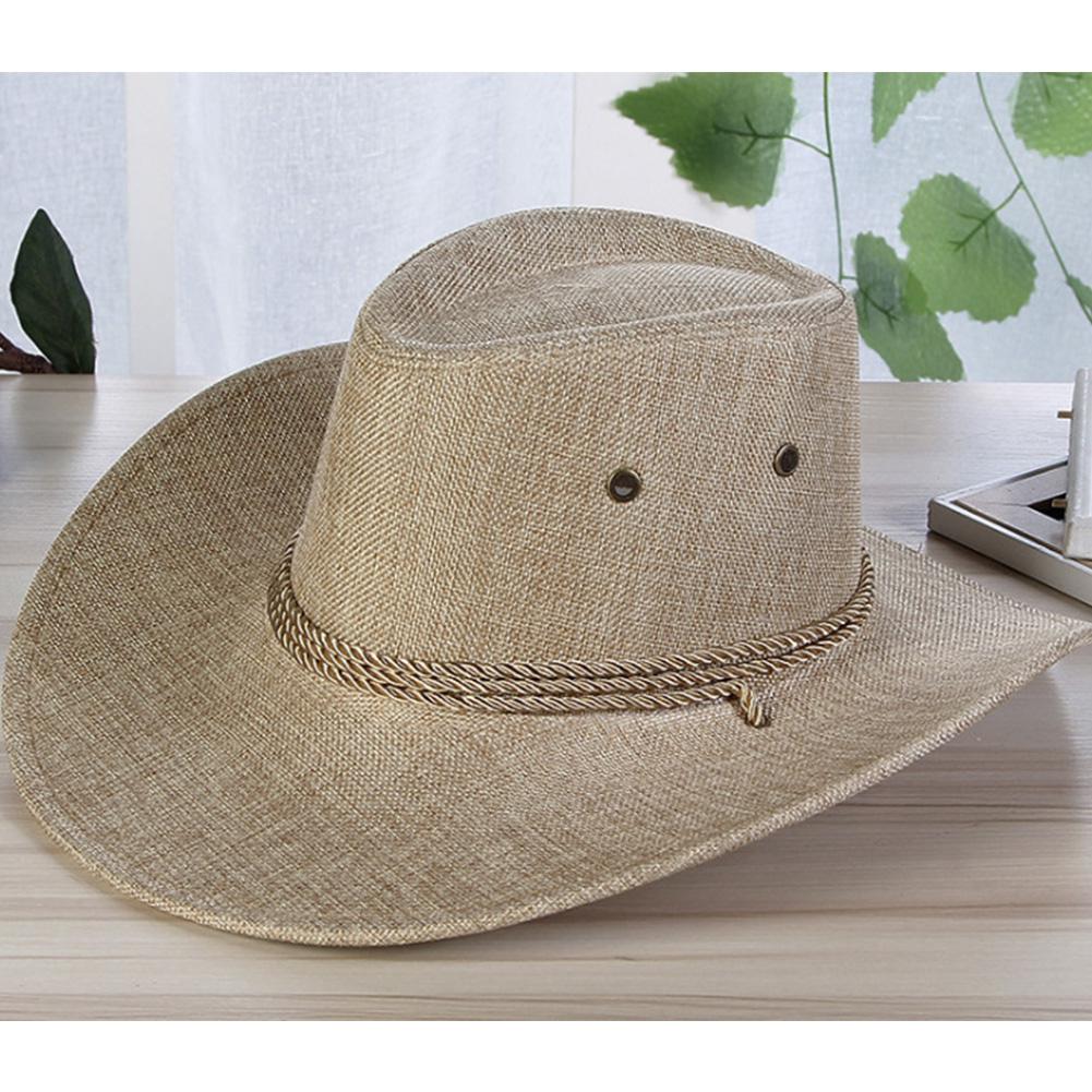 Men's linen Solid Color Cool Fedoras Hat - Urban Caps