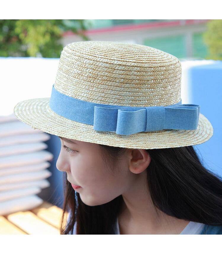 Mesh Polka Dot Bow Straw Hat - Urban Caps