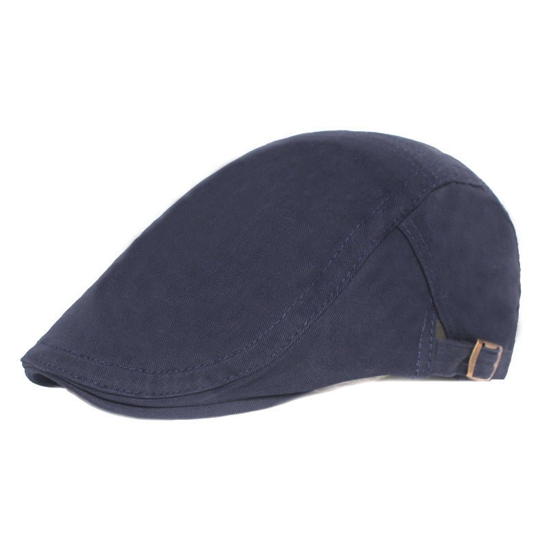 Solid Color Peaked Cap, Literary Youth Beret Flat Cap - Urban Caps