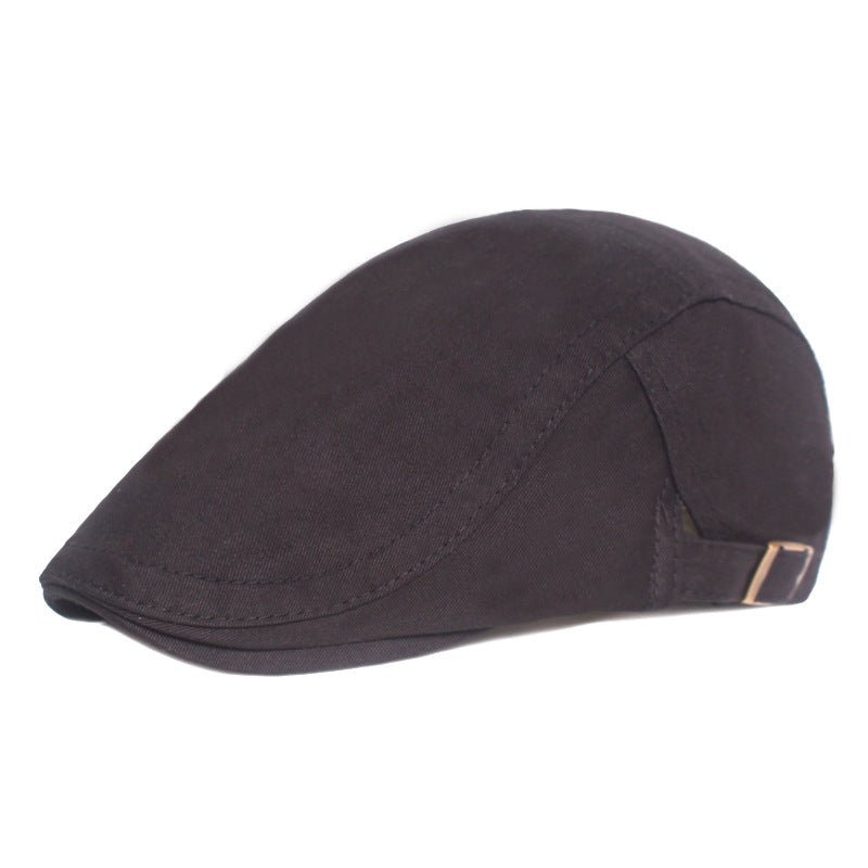Solid Color Peaked Cap, Literary Youth Beret Flat Cap - Urban Caps