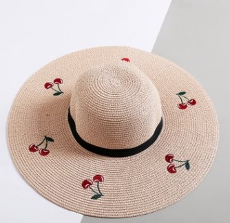Straw Hat Cute Fruit Big Visor Visor Outdoor Sun Protection Sun Travel Hat - Urban Caps