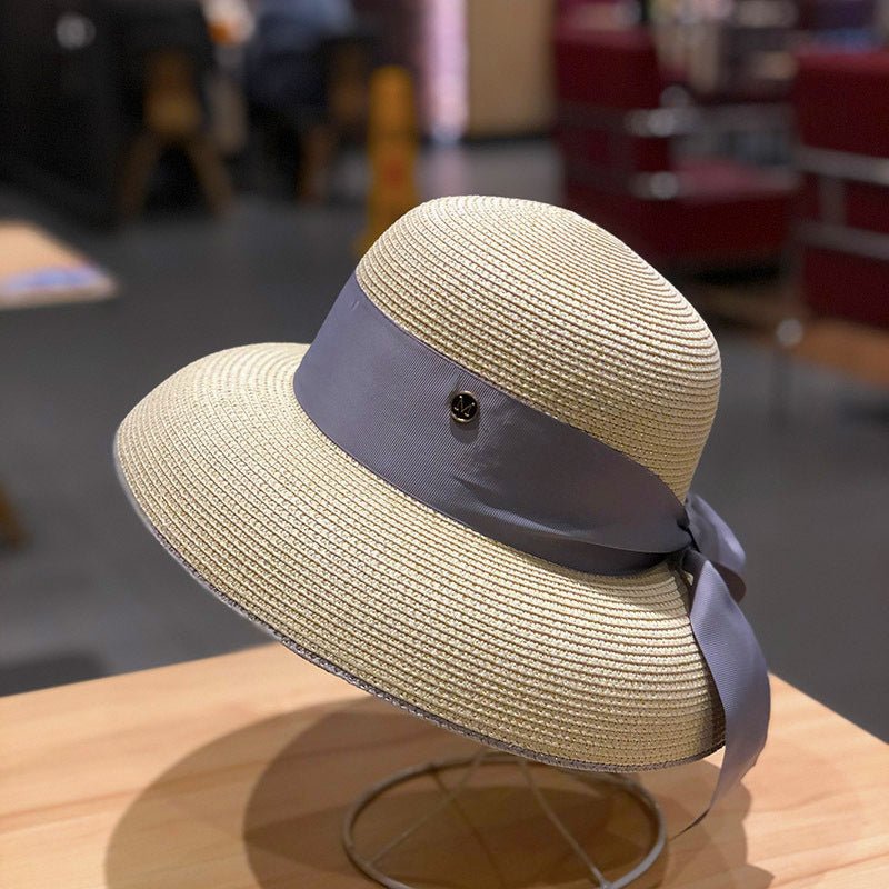 Straw Hat Female Summer Big Eaves Travel Hat - Urban Caps