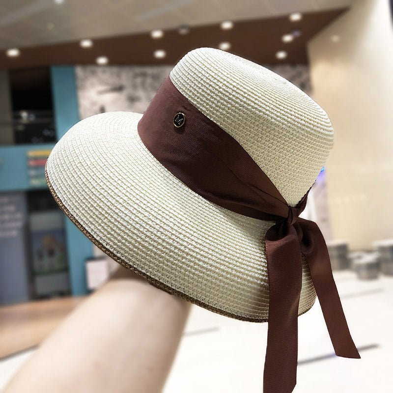 Straw Hat Female Summer Big Eaves Travel Hat - Urban Caps