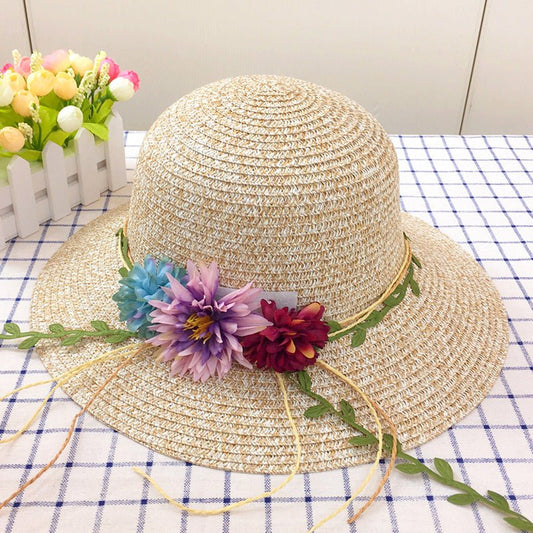 Sun Flower Braid Ladies Pot Hat Summer Travel Hat - Urban Caps