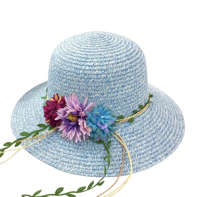 Sun Flower Braid Ladies Pot Hat Summer Travel Hat - Urban Caps