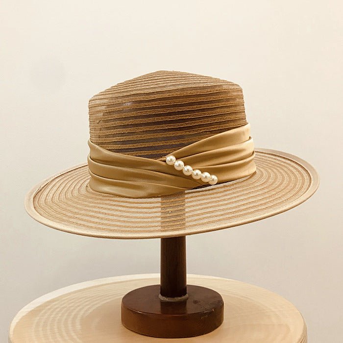 Sunscreen Beach Fashion Hat Flat Brim Straw Hat - Urban Caps