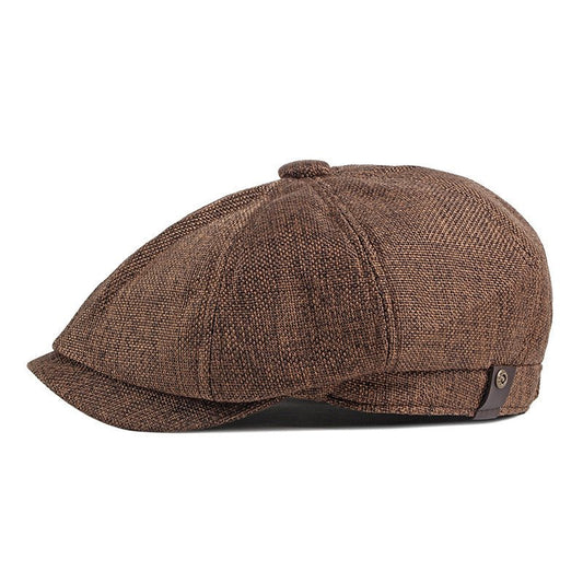 Thin, Breathable, Imitation Linen Cap Flat Cap - Urban Caps