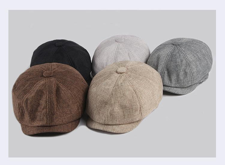Thin, Breathable, Imitation Linen Cap Flat Cap - Urban Caps