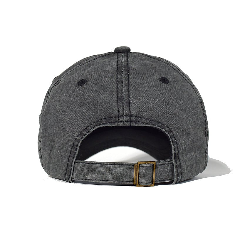 Vintage Washed Cotton Baseball Cap Plain Adjustable Dad Cap - Urban Caps
