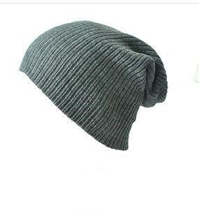 Warm Solid Color Striped Cap Beanies - Urban Caps