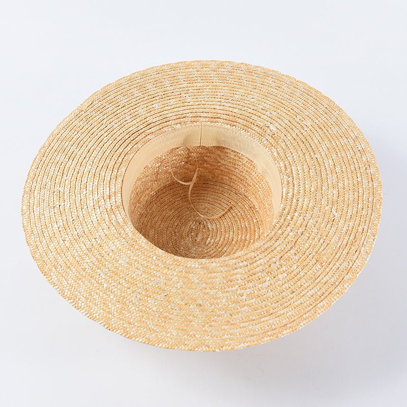 Wheat Straw Flat Top Travel Hat - Urban Caps