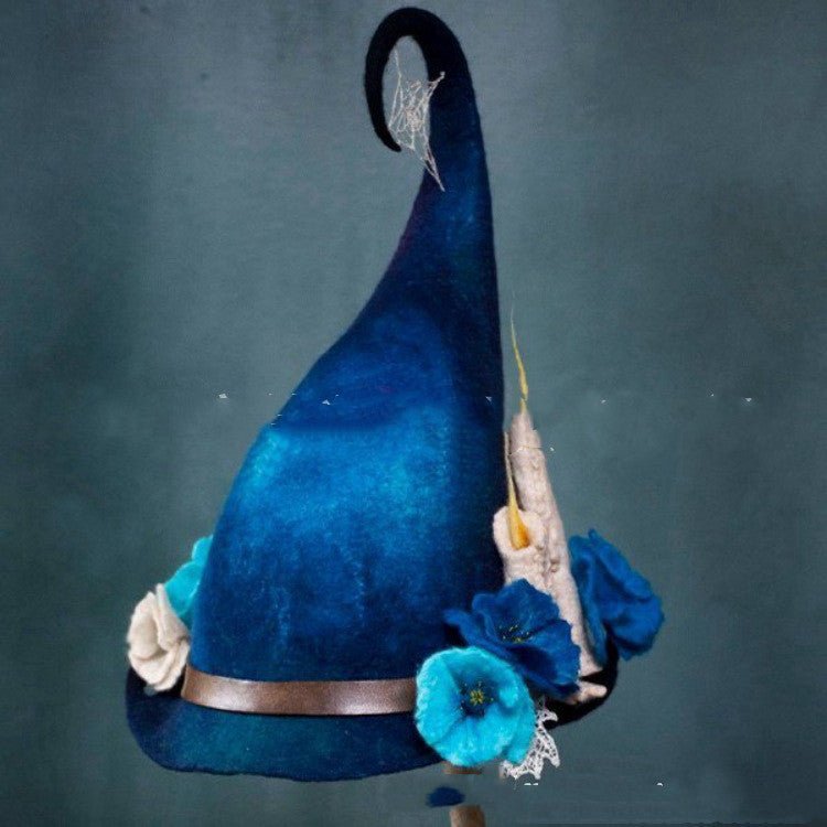 Women Modern Witch Hat Costume Pointed Wool Felt Halloween Party Hats Witch Hat - Urban Caps