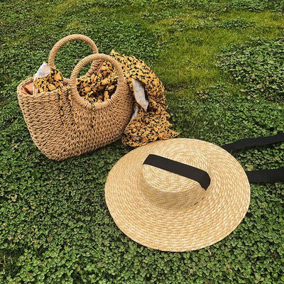 Women Sun Hat French Style Wide Brim Straw Hat - Urban Caps