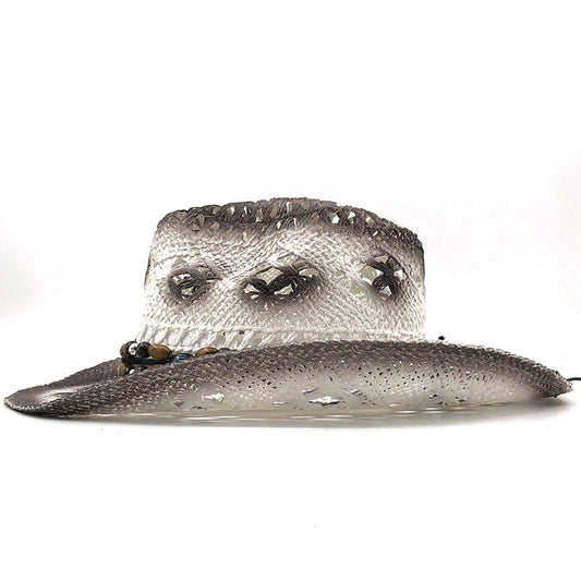 Women's Outdoor Seaside Beach Hat Cowboy Straw Hat Fedoras Hat - Urban Caps