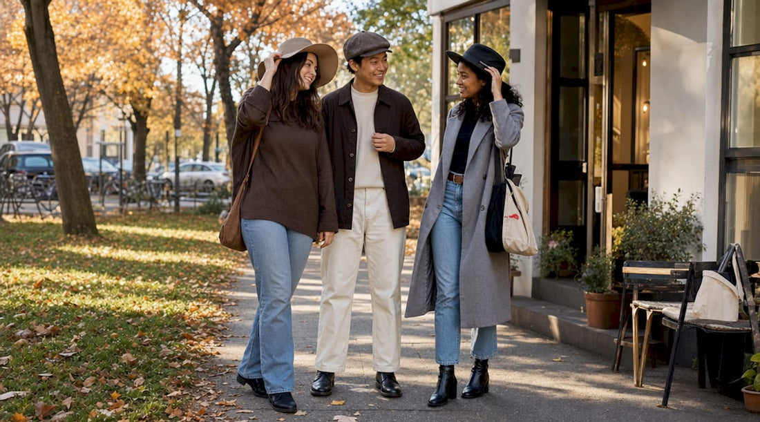 Group wearing stylish bucket hat alternatives outdoors