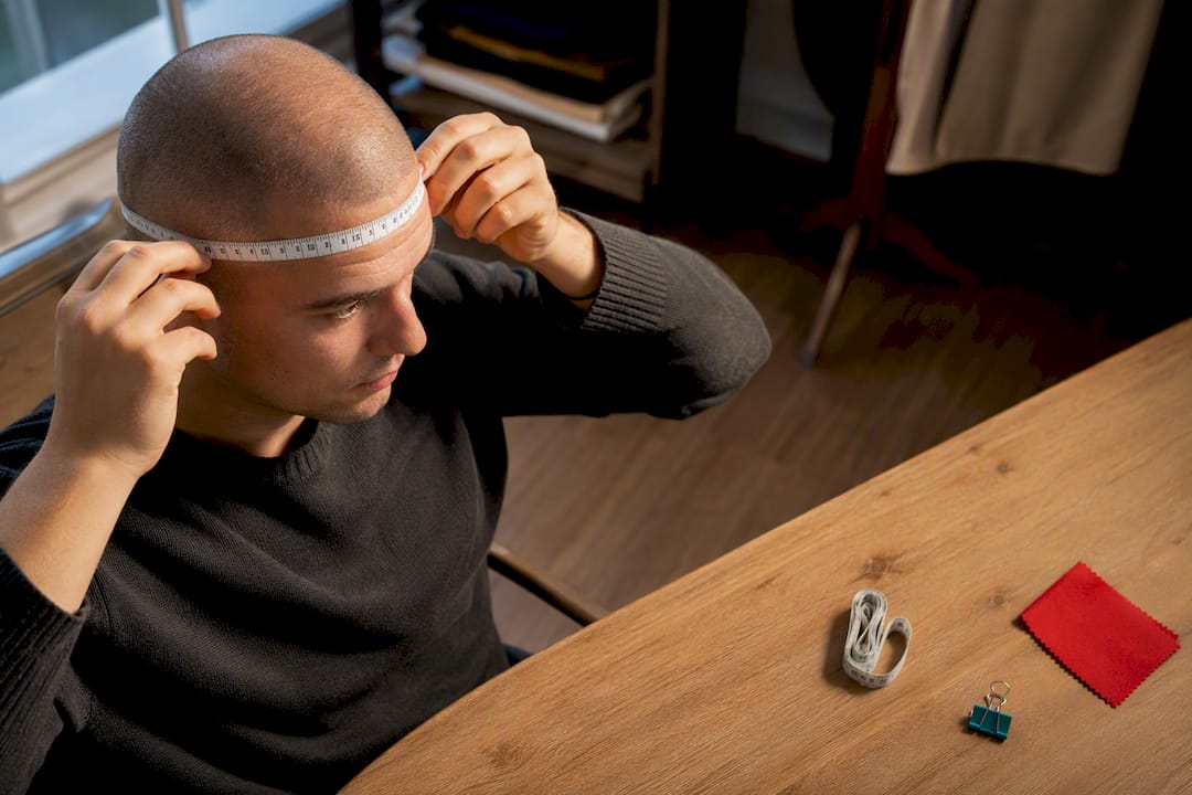 Measuring head circumference with flexible tape