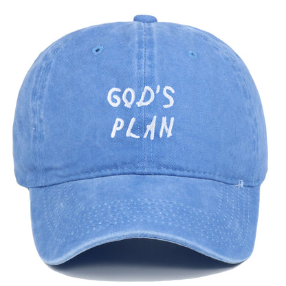 GODS PLAN Embroidered Baseball Cap Pure Cotton Washed - Urban Caps 