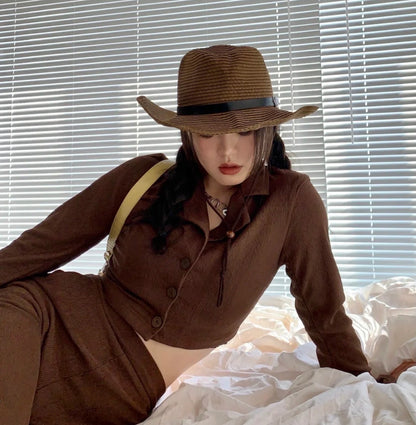 Western Cowboy Hat Summer Woven Cool Hat - Urban Caps 