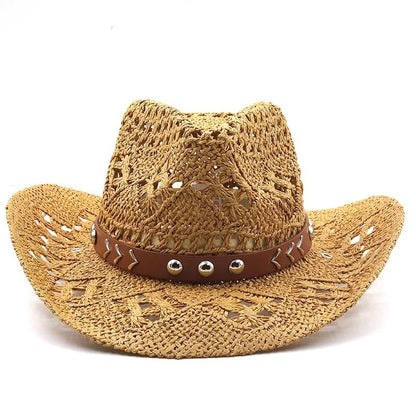 New Women's Beach Cowboy Straw Caps Sun Hat - Urban Caps 