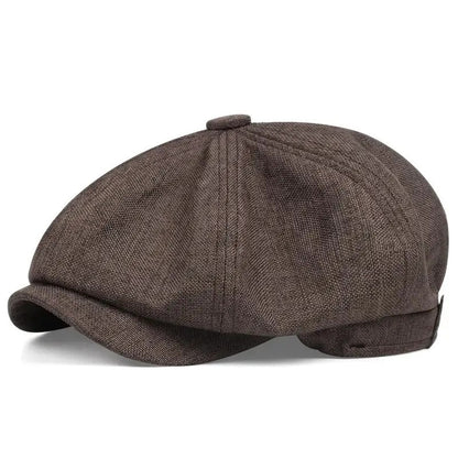 Retro Octagonal Beret Hat – British Dome-Style Peaky Blinders Cap | Free Size - Urban Caps 