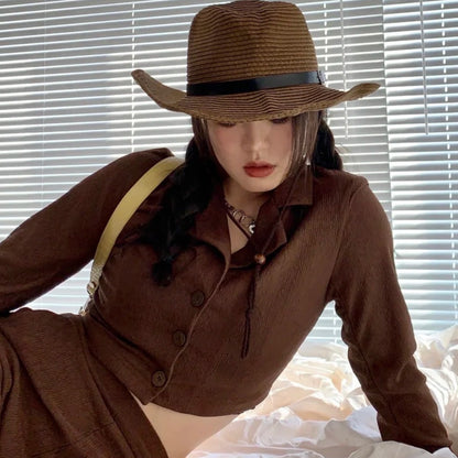 Western Cowboy Hat Summer Woven Cool Hat - Urban Caps 