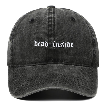 Dead inside Embroidered Baseball Cap Cotton