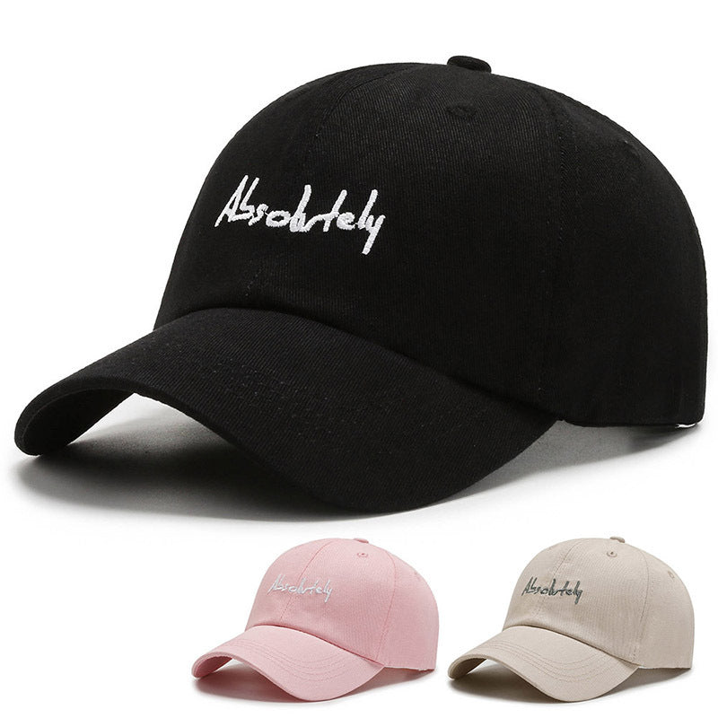 New Baseball Soft Top Female Wide Brim Duck Tongue Letter AB Shopping - Urban Caps 