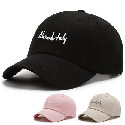 New Baseball Soft Top Female Wide Brim Duck Tongue Letter AB Shopping - Urban Caps 