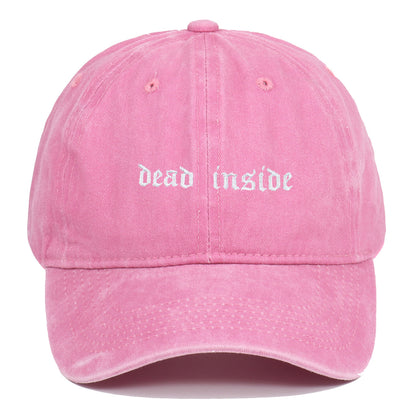 Dead inside Embroidered Baseball Cap Cotton