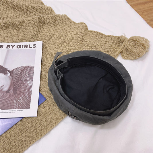 Personality Letter Embroidered Beret For Women - Urban Caps 