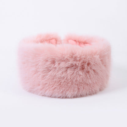 Fur Ball Woolen Cap Autumn And Winter Imitation Fur Thickened Hat - Urban Caps 