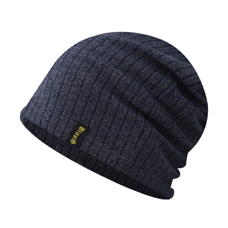 Baotou Thin Letter Embroidery Knitted Pile Hat - Urban Caps 