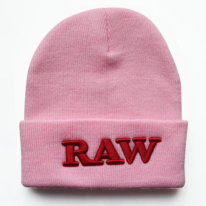 Men's And Women's Autumn And Winter Letters RAW Embroidery Knitted Hat - Urban Caps 