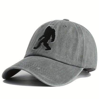 Orangutan Embroidered Washed Baseball Cap Outdoor Leisure