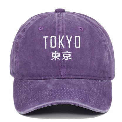 New Retro Washed Simple Tokyo Letters Hat - Urban Caps 