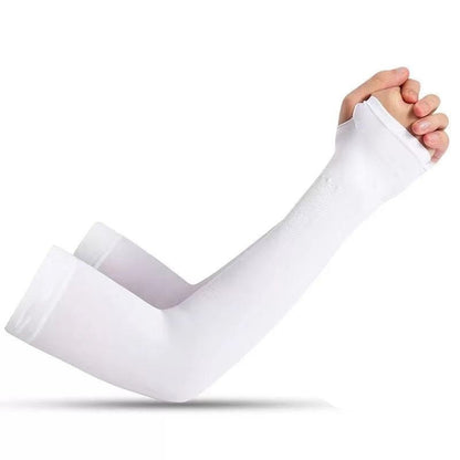 Cooling UV Protection Arm Sleeves NZ | Ice Silk Sun Sleeves with Thumb Hole