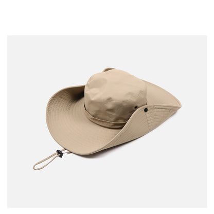 Summer Vacation Big Brim Sunscreen Outdoor Fishing Hiking Cowboy Hat - Urban Caps 