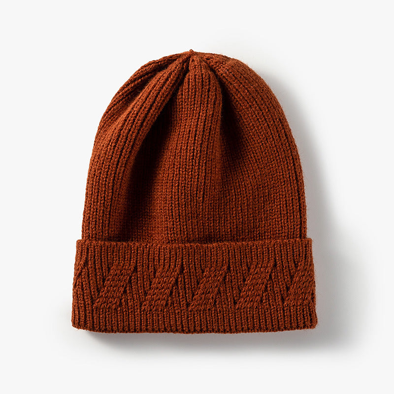 Fashion Knitted Hat Custom Light Version Flanging Woolen Hat - Urban Caps 