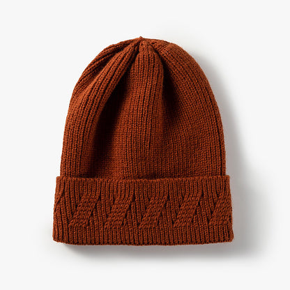 Fashion Knitted Hat Custom Light Version Flanging Woolen Hat - Urban Caps 
