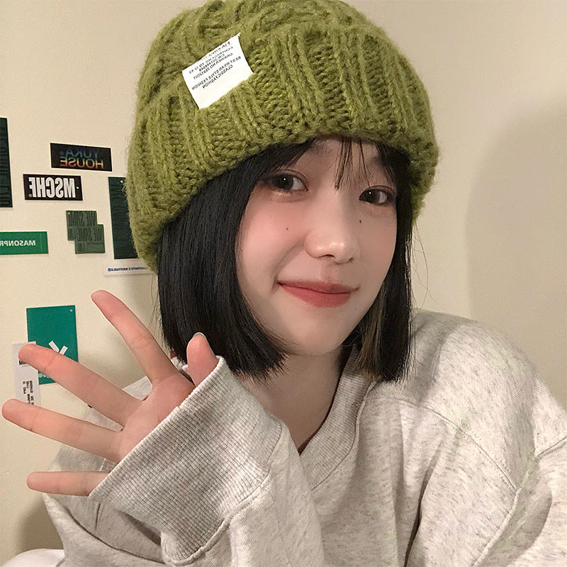 Women's Versatile Solid Color Loose Woolen Hat - Urban Caps 