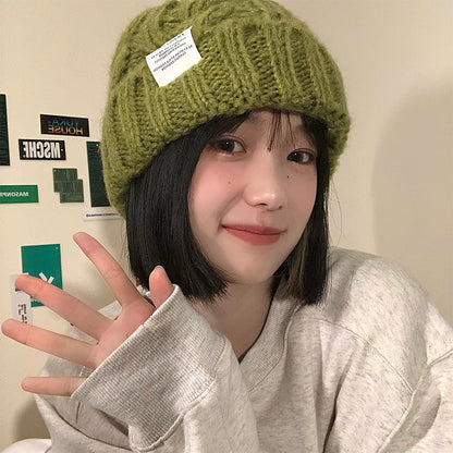 Women's Versatile Solid Color Loose Woolen Hat - Urban Caps 