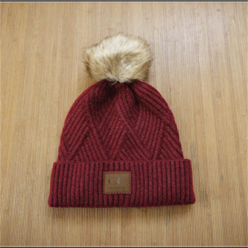 Women's Flanging Wool Ball Pile Woolen Hat - Urban Caps 