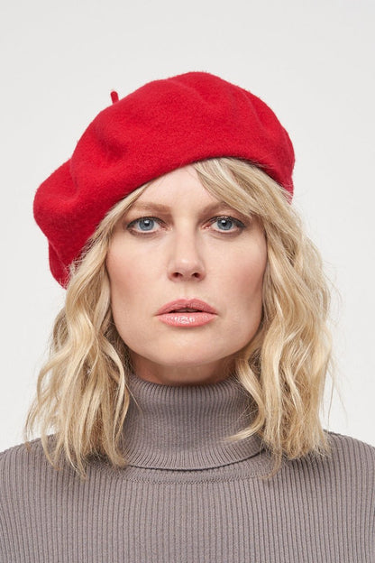 100% Wool Basque Beret by Parkhurst – Classic Winter Hat - Urban Caps