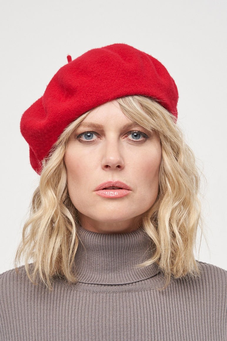 100% Wool Basque Beret by Parkhurst – Classic Winter Hat - Urban Caps