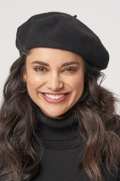 100% Wool Basque Beret by Parkhurst – Classic Winter Hat - Urban Caps