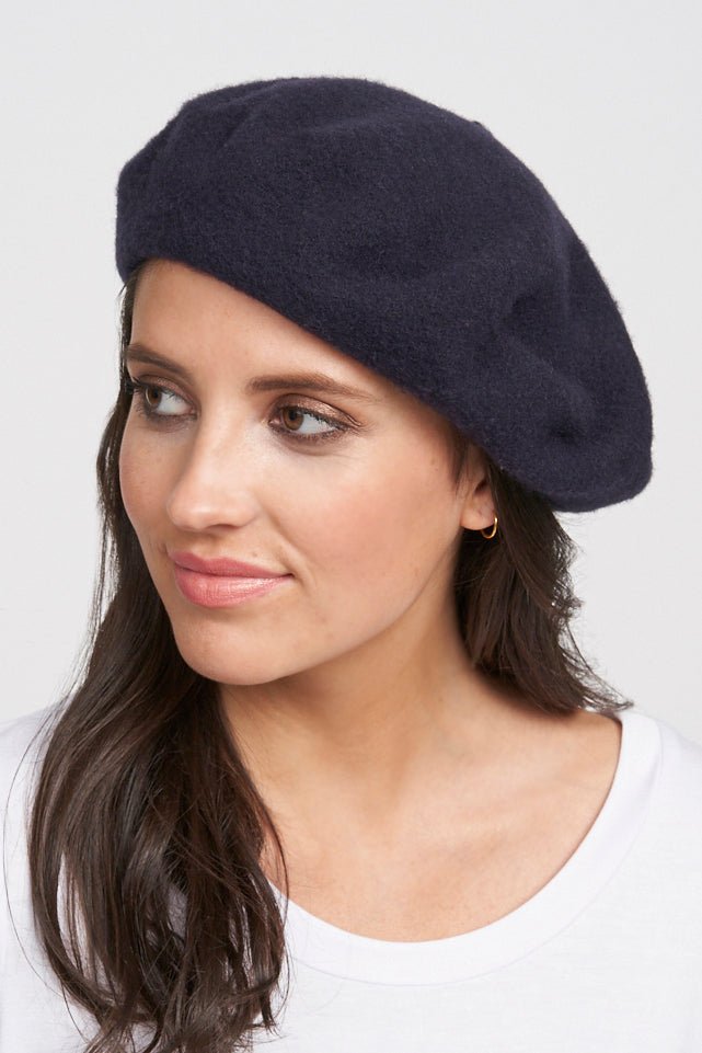 100% Wool Basque Beret by Parkhurst – Classic Winter Hat - Urban Caps