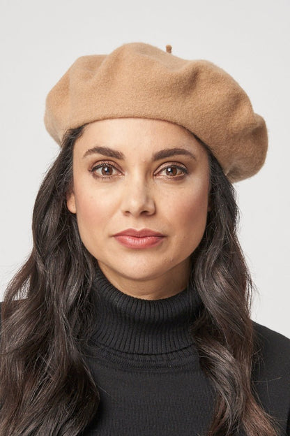 100% Wool Basque Beret by Parkhurst – Classic Winter Hat - Urban Caps