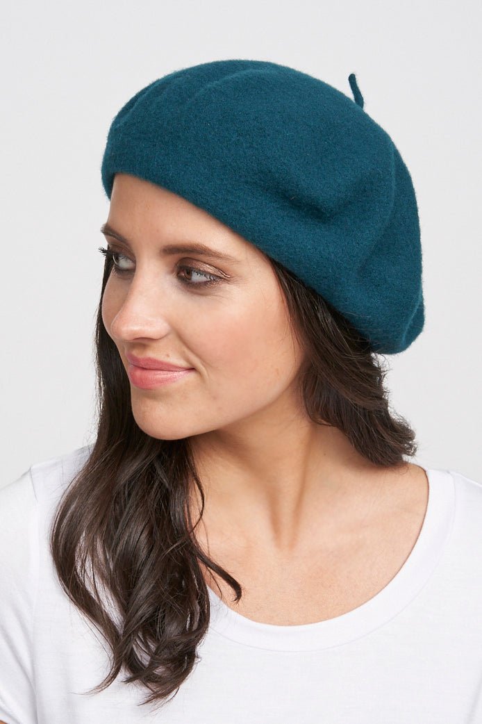100% Wool Basque Beret by Parkhurst – Classic Winter Hat - Urban Caps